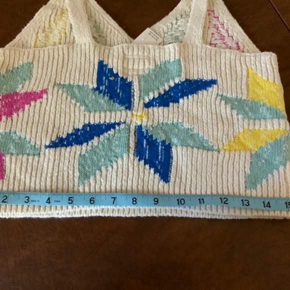 Mother New with Tags Crop Varsity Allstar Sweater Tank Top Vest L - Picture 10 of 12